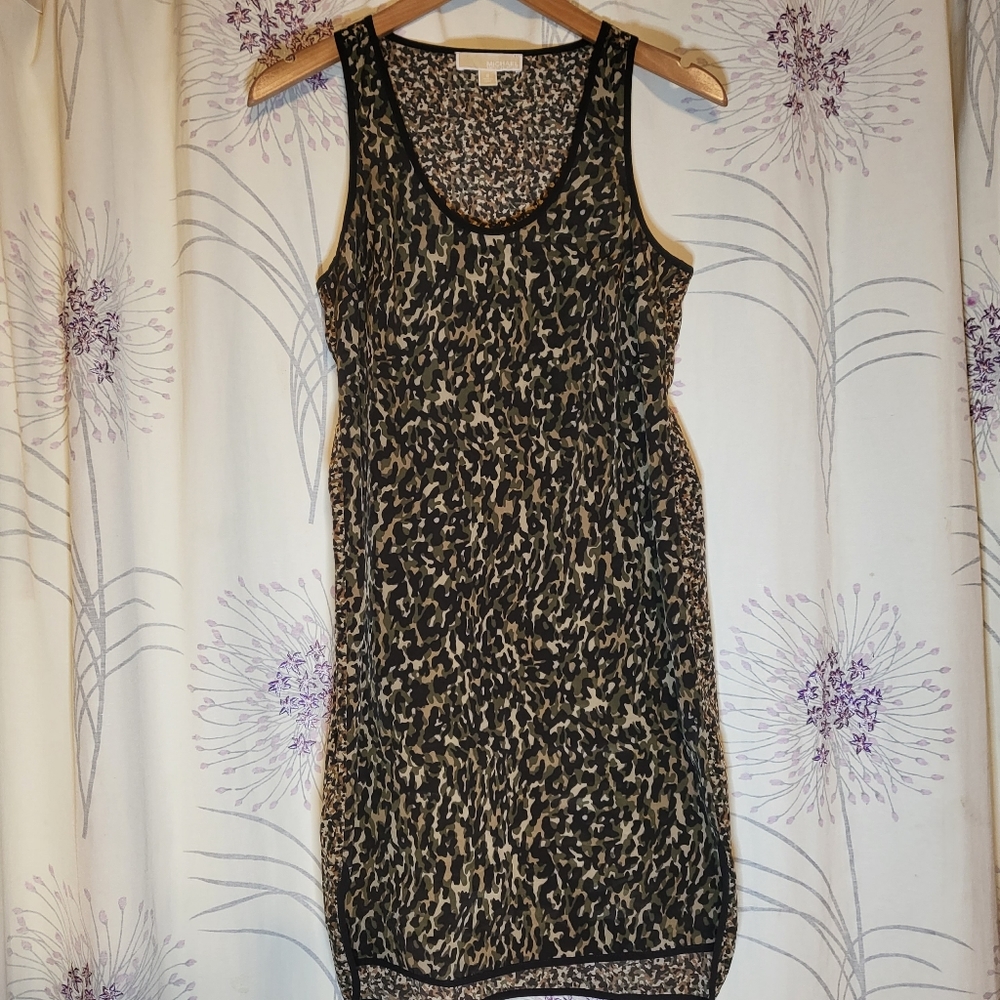 MICHAEL Michael Kors Camoflouge  Sleeveless Shift Dress